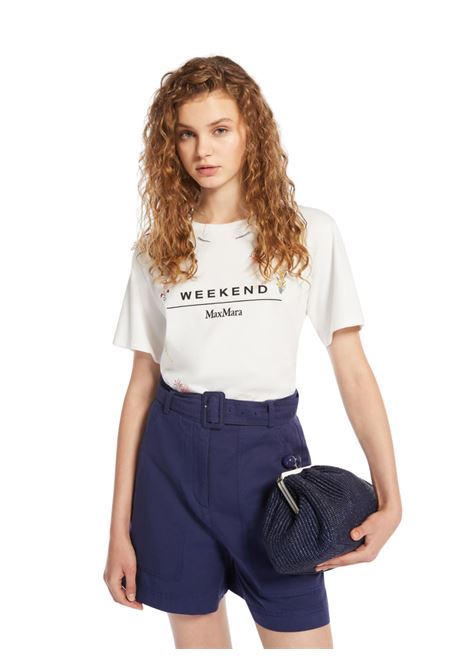t-shirt in jersey di cotone ricamato Weekend MAXMARA | OLGA009